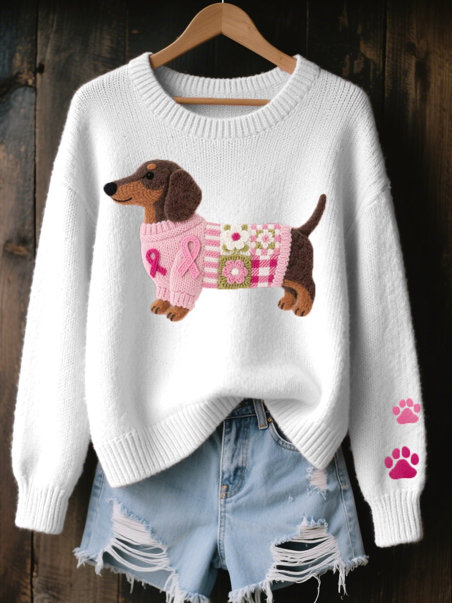 Carminho | Camisola de Malha Oversize Mulher Estampa Cão