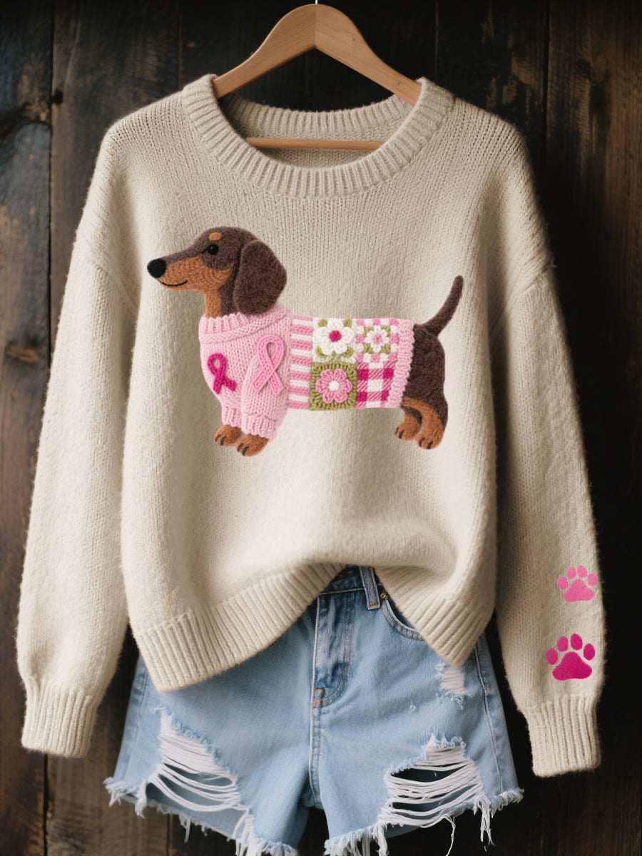 Carminho | Camisola de Malha Oversize Mulher Estampa Cão