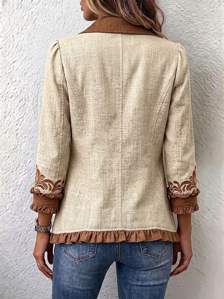 Carolina | Casaco Ganga Estampado Leopardo Mulher Manga Comprida