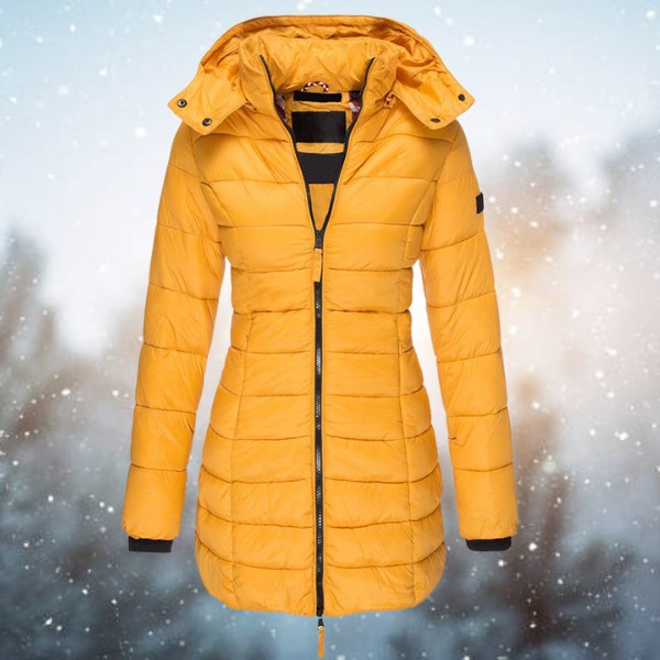 Catarina | Casaco Acolchoado Comprido Mulher com Capuz Puffer Jacket