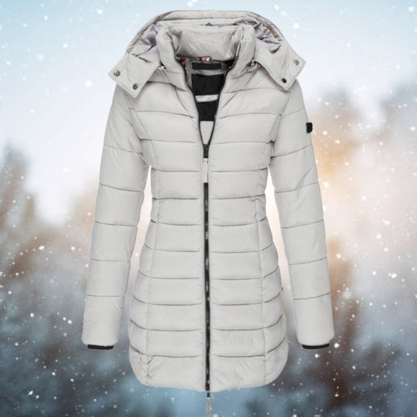 Catarina | Casaco Acolchoado Comprido Mulher com Capuz Puffer Jacket