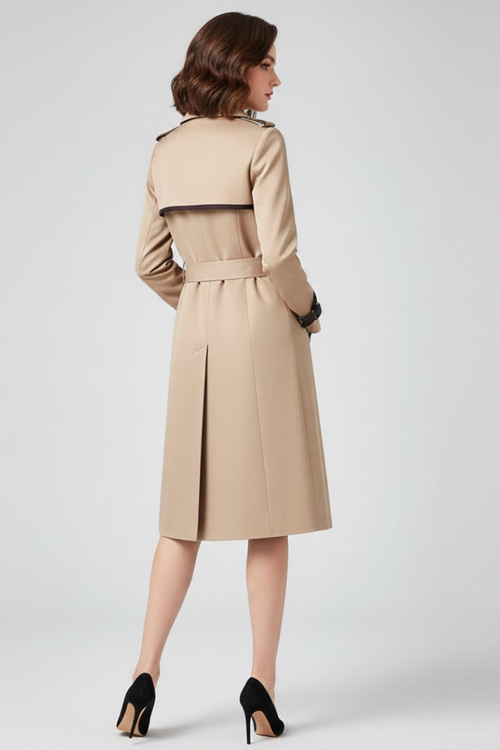 Catarina | Trench Coat Mulher Dupla Botoneira com Cinto