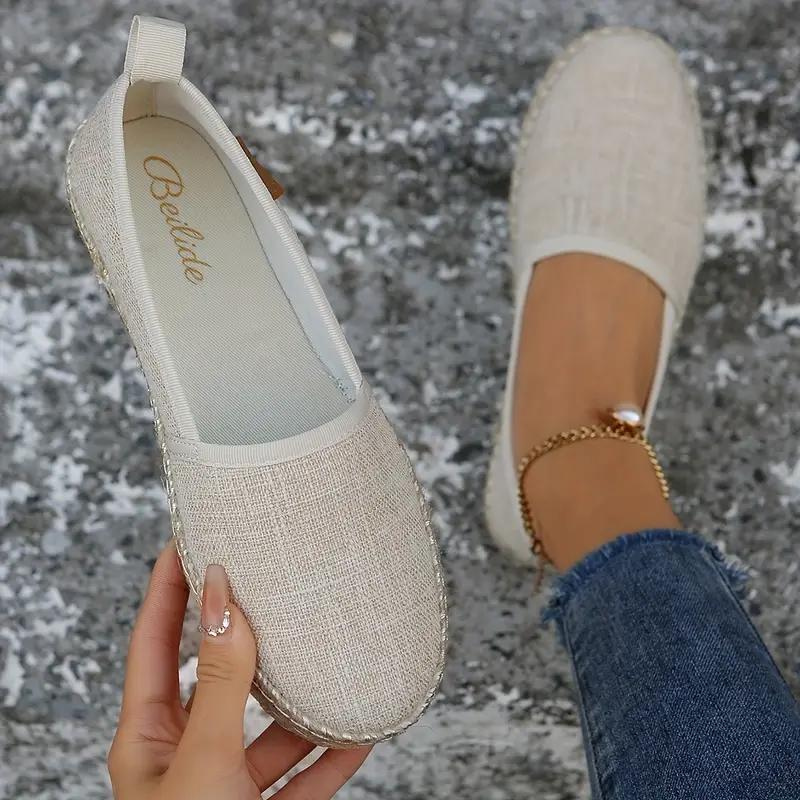 Cláudia | Alpercatas Mulher Rasas Estilo Espadrille Bico Redondo