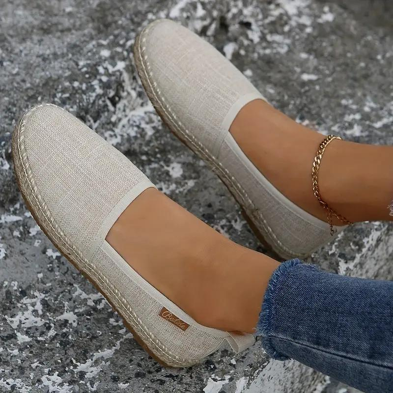 Cláudia | Alpercatas Mulher Rasas Estilo Espadrille Bico Redondo