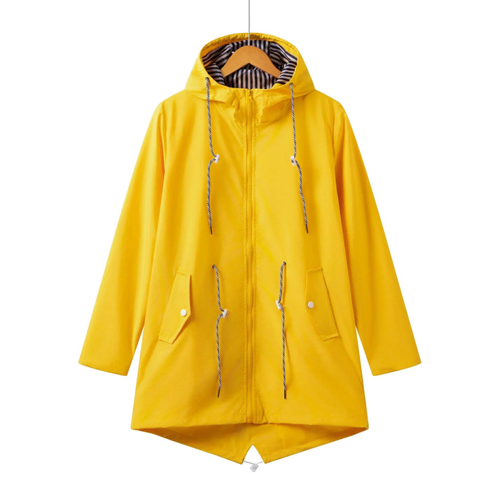 Cláudia | Capa de Chuva Impermeável Mulher com Capuz Corta Vento