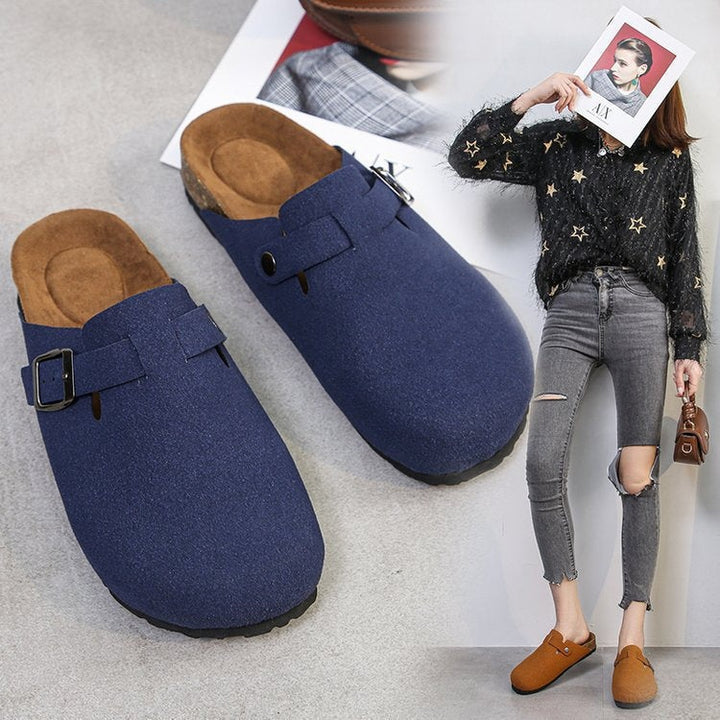 Clogs Mulher Camurça Sola Anatómica Correia Ajustável
