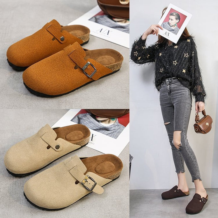 Clogs Mulher Camurça Sola Anatómica Correia Ajustável