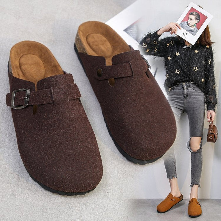 Clogs Mulher Camurça Sola Anatómica Correia Ajustável