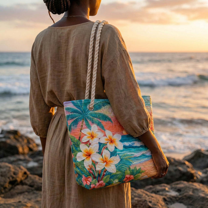 Conceição | Tote Bag Artesanal Estampado Africano Mulher Alças de Corda