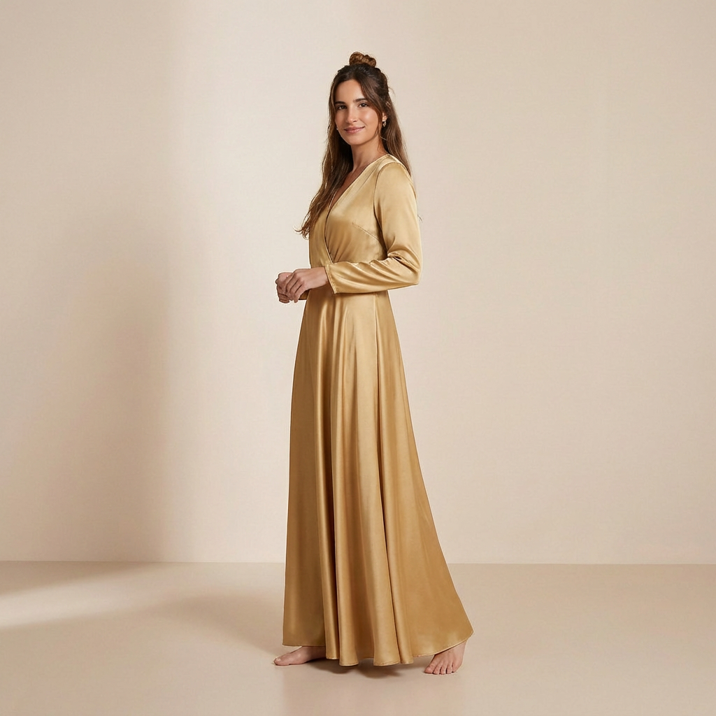 Conceição | Vestido Comprido de Gala Mulher Manga Longa