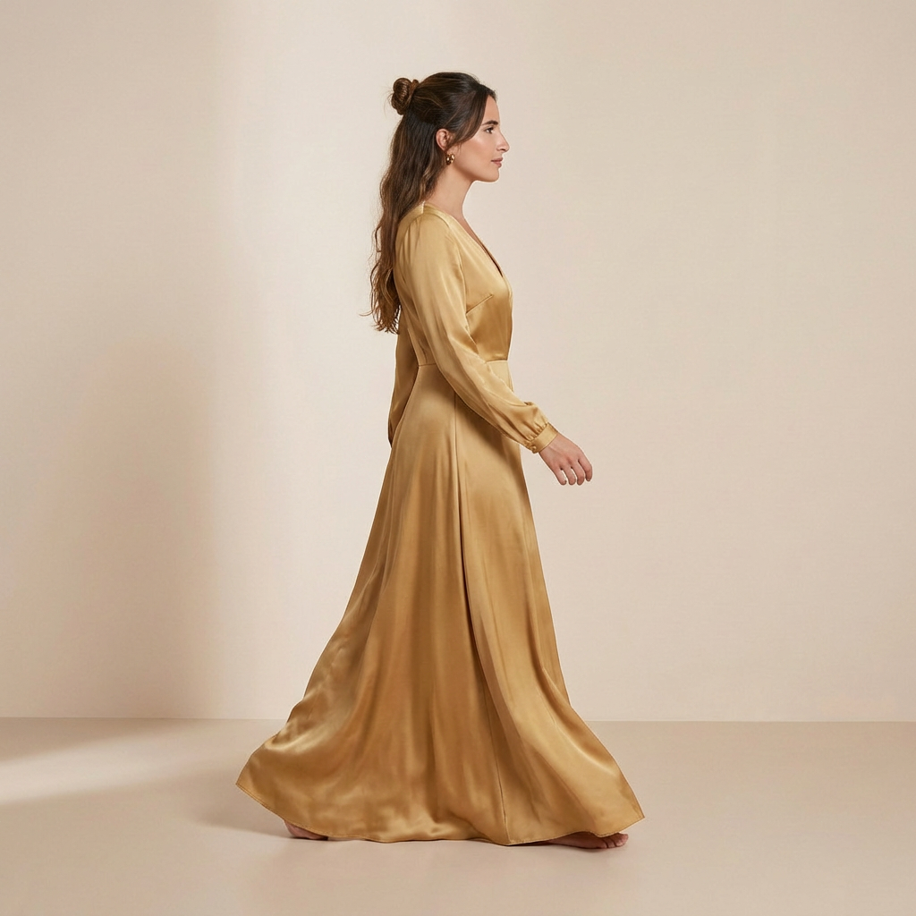 Conceição | Vestido Comprido de Gala Mulher Manga Longa