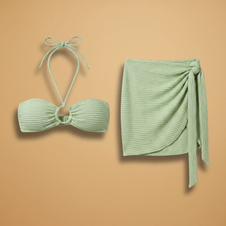 Carla | Conjunto Bikini 3 Peças Mulher Top Bandeau Saia