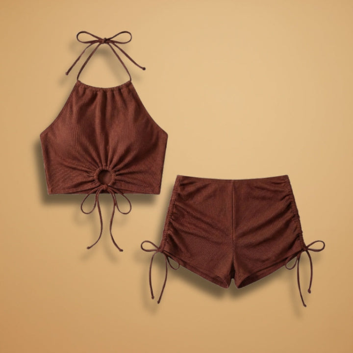 Conceição | Conjunto Bikini Halter Mulher Cintura Alta