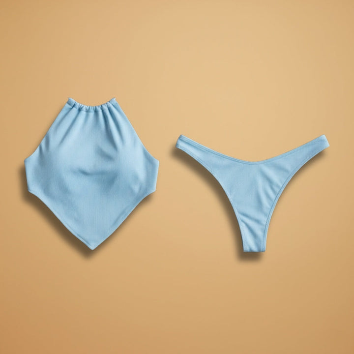 Raquel | Conjunto Bikini Halter Mulher Tanga Corte Alto