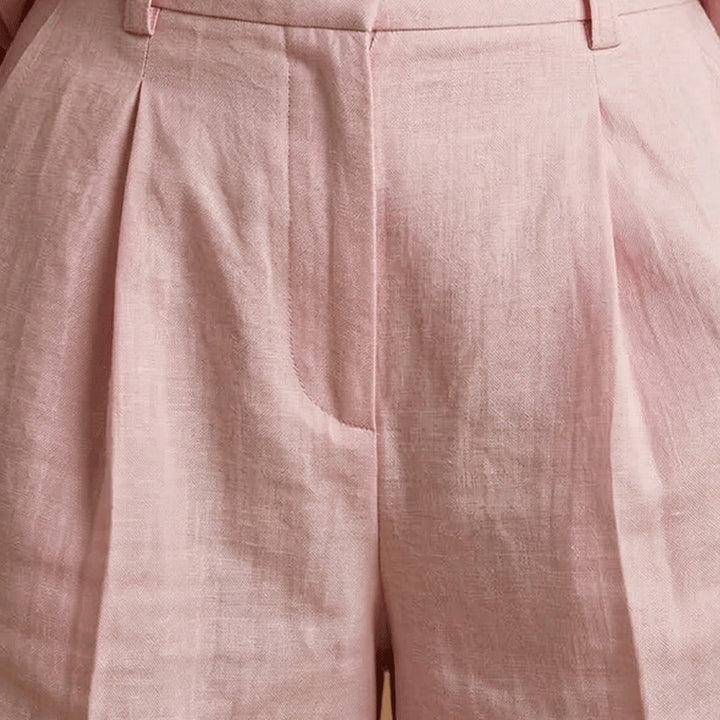 Alice | Conjunto Camisa e Calções Pregueados Mulher Cintura Alta
