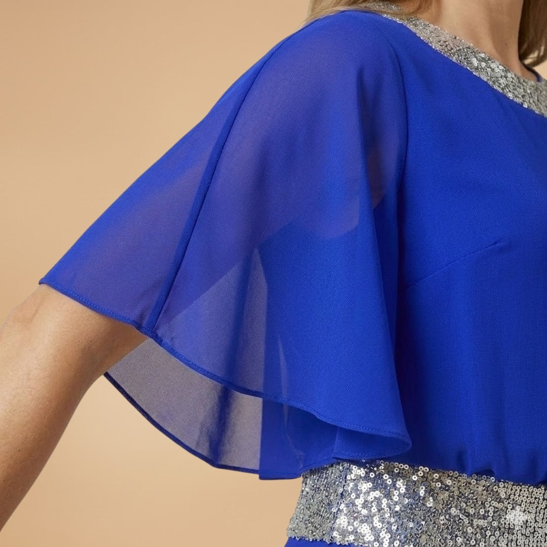 Amélia | Conjunto de Duas Peças Mulher Top Lantejoulas Calças Wide Leg