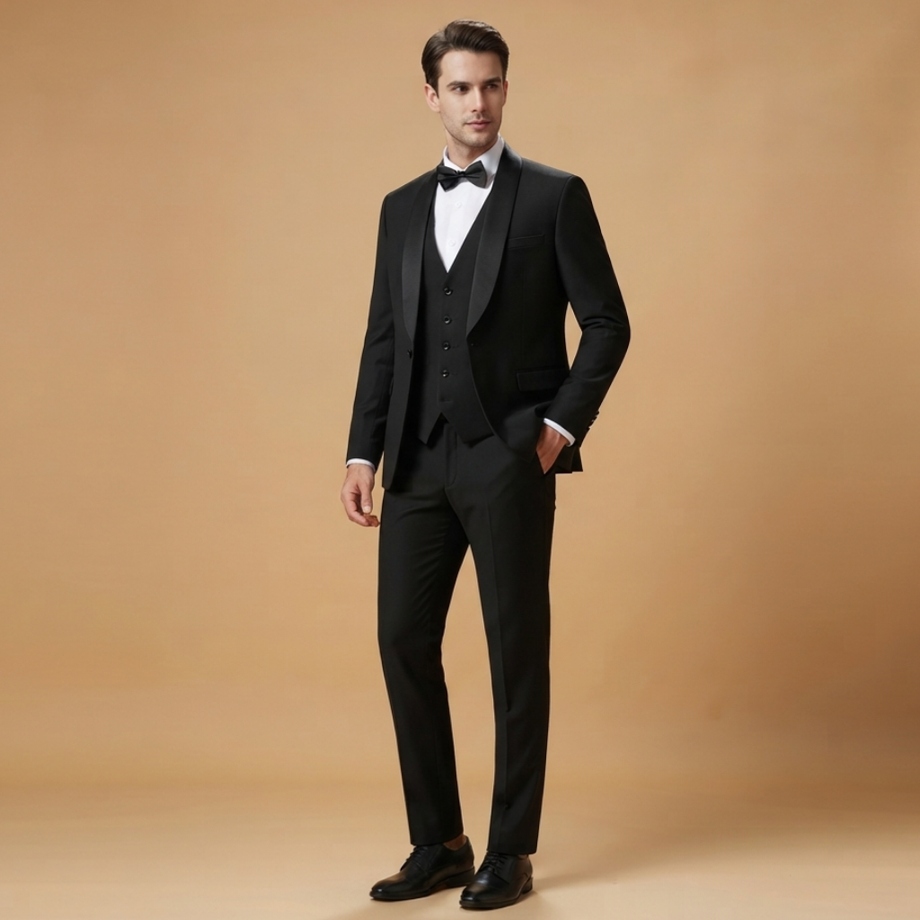 Conjunto de Três Peças Clássico Homem Fato com Colete