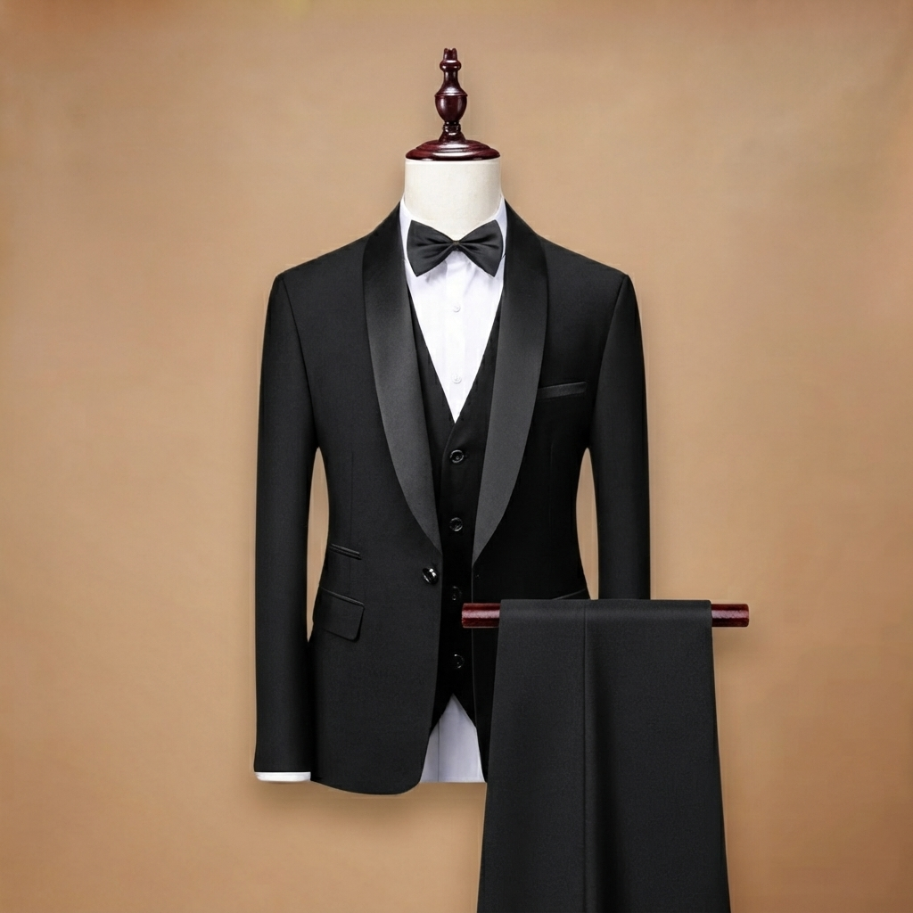 Conjunto de Três Peças Clássico Homem Fato com Colete