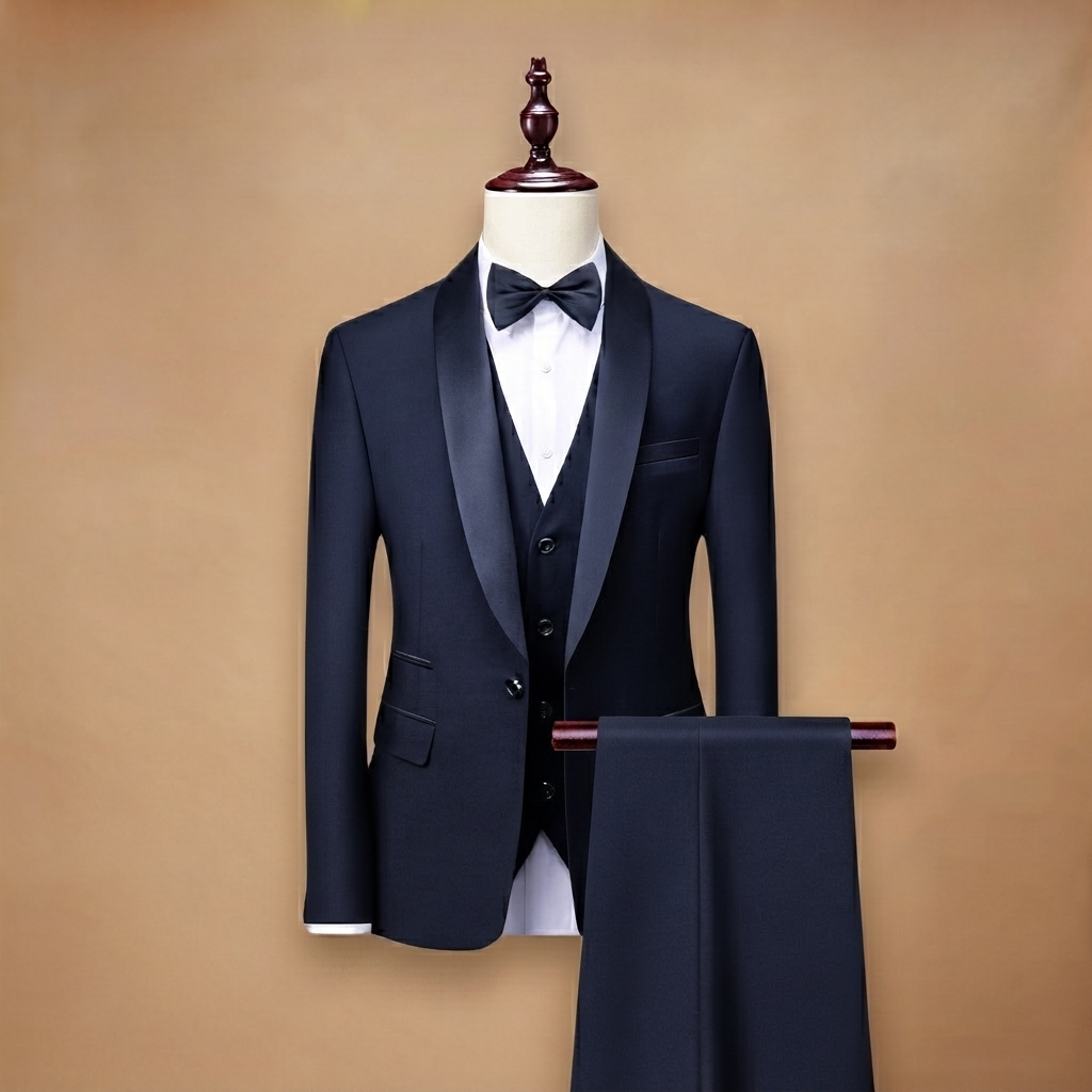 Conjunto de Três Peças Clássico Homem Fato com Colete