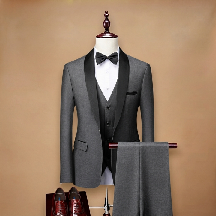 Conjunto de Três Peças Clássico Homem Fato com Colete