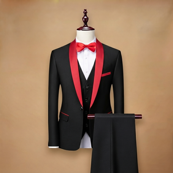 Conjunto de Três Peças Clássico Homem Fato com Colete