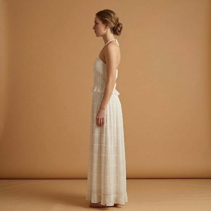 Diana | Conjunto Vestido Comprido Mulher Halter Renda