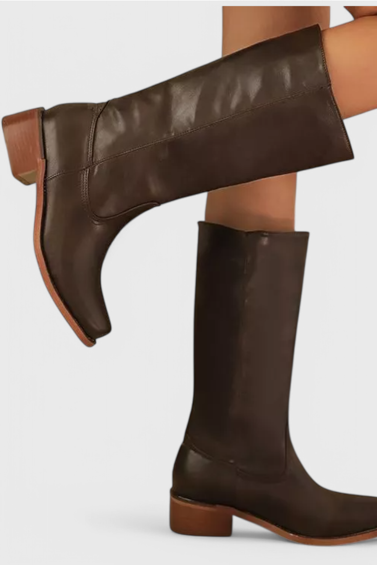 Constança | Botas Chelsea Mulher Cano Alto Salto Baixo