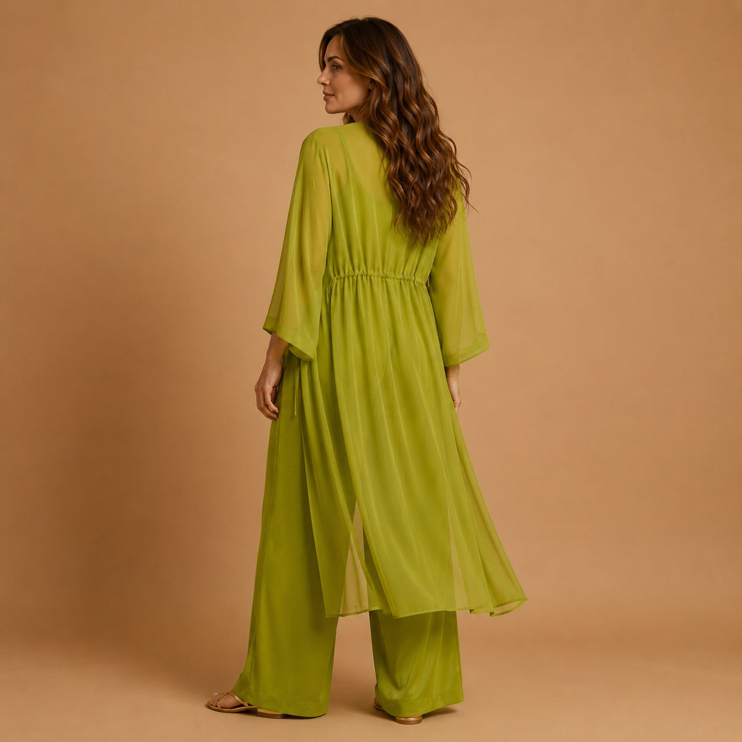 Constança | Conjunto Três Peças Kimono Mulher Palazzo