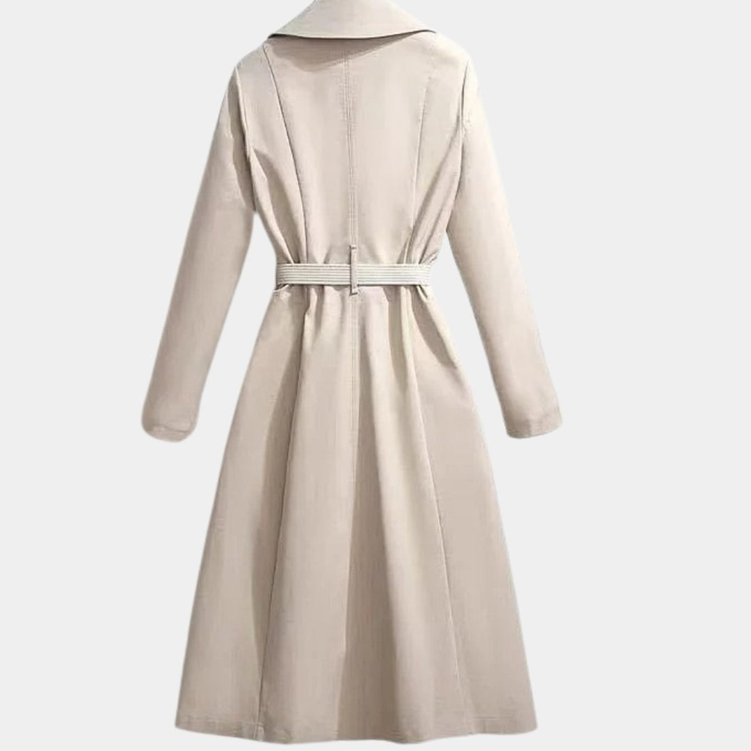 Cristina | Gabardina Mulher Midi com Cinto Clássico