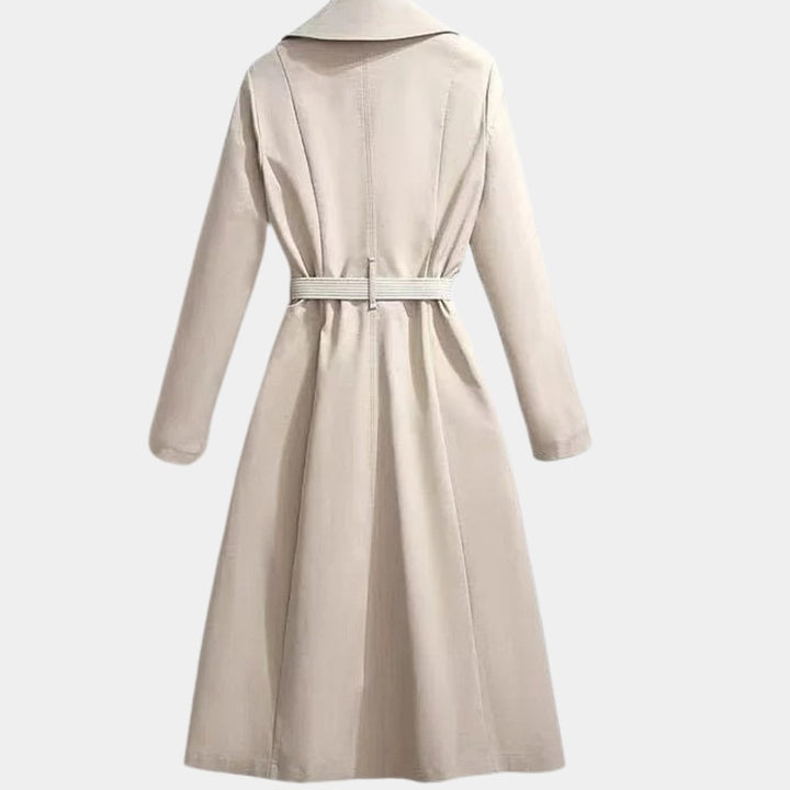 Cristina | Gabardina Mulher Midi com Cinto Clássico