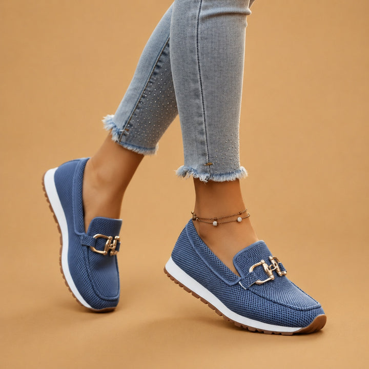 Daniela | Mocassins Ortopédicos Mulher Fivela Dourada