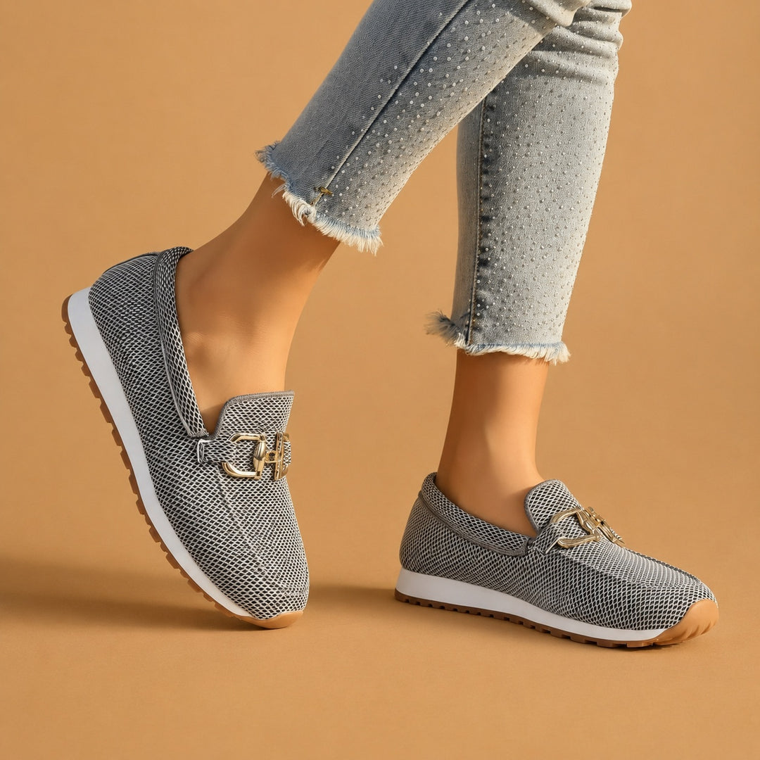 Daniela | Mocassins Ortopédicos Mulher Fivela Dourada