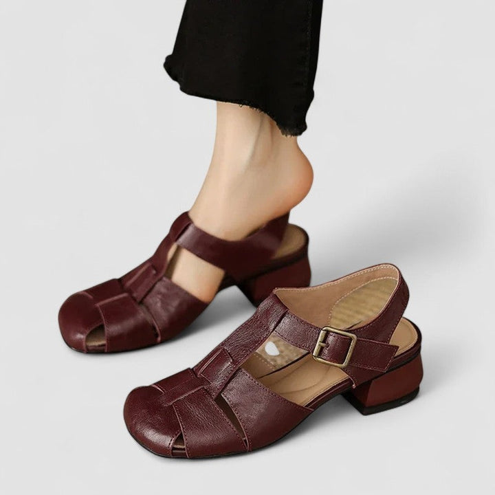 Diana | Sapatos Mary Jane Mulher Salto Bloco Tiras Entrelaçadas