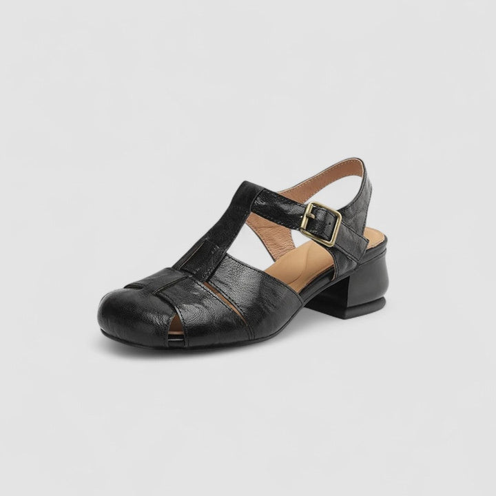 Diana | Sapatos Mary Jane Mulher Salto Bloco Tiras Entrelaçadas