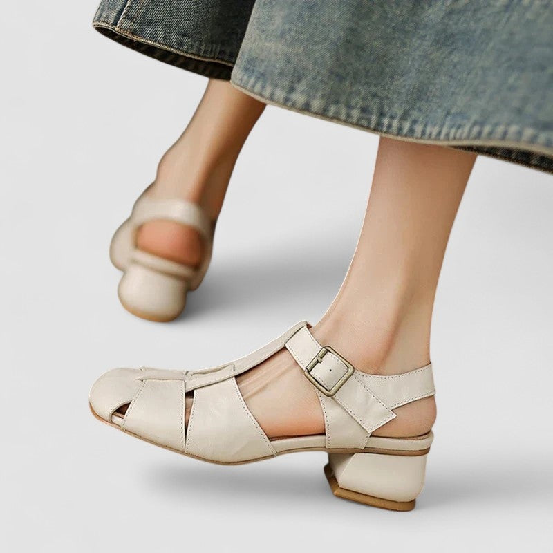 Diana | Sapatos Mary Jane Mulher Salto Bloco Tiras Entrelaçadas