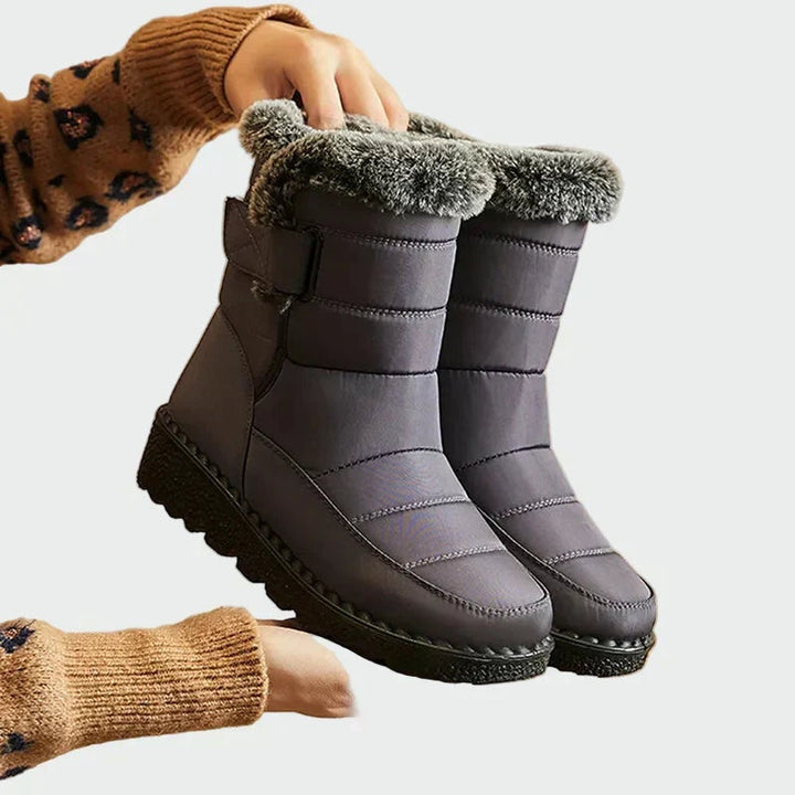 Dina | Botas de Neve Impermeáveis Mulher Forro Pelo Sintético