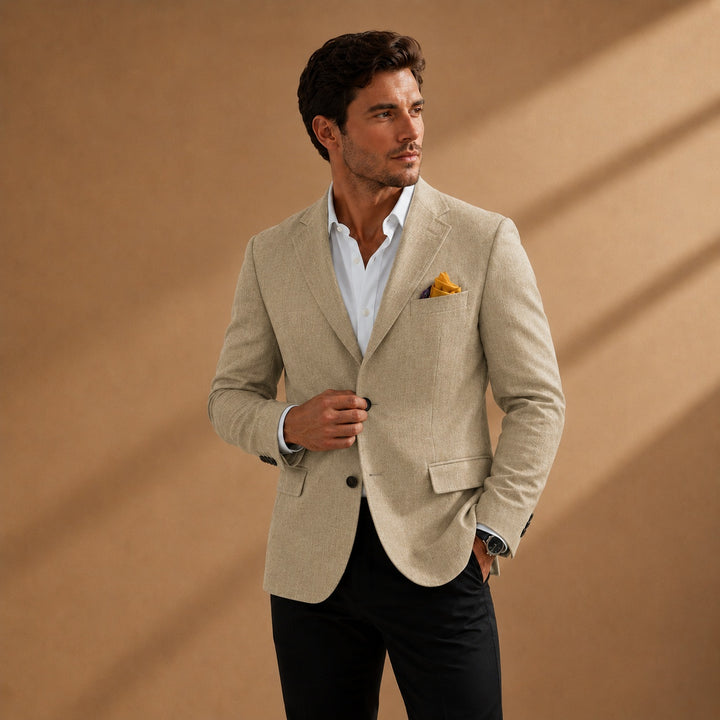 Dinis | Blazer de Linho Homem Lapela Clássica