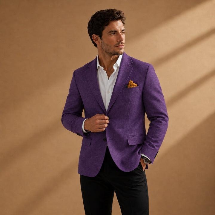 Dinis | Blazer de Linho Homem Lapela Clássica
