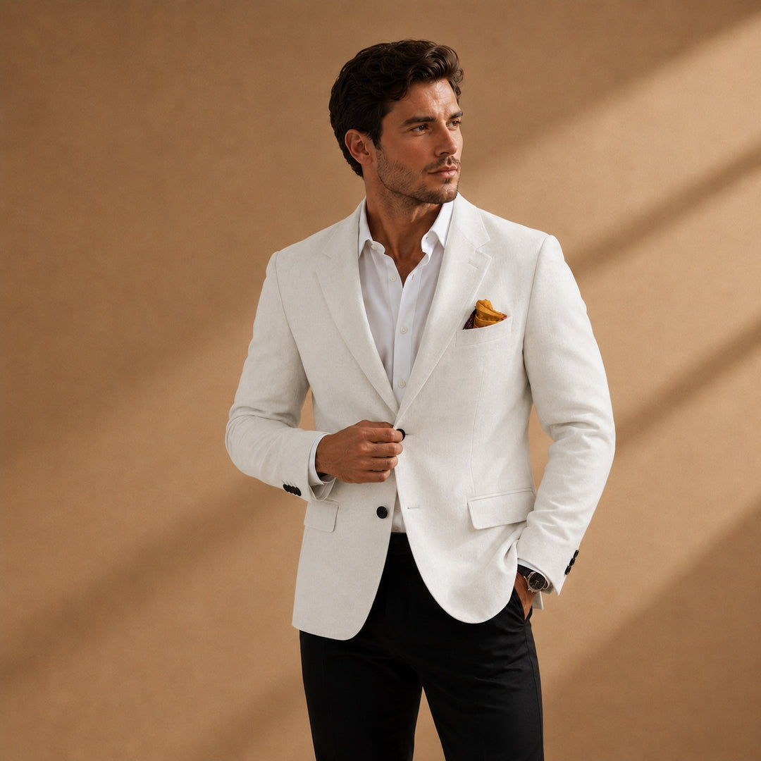 Dinis | Blazer de Linho Homem Lapela Clássica