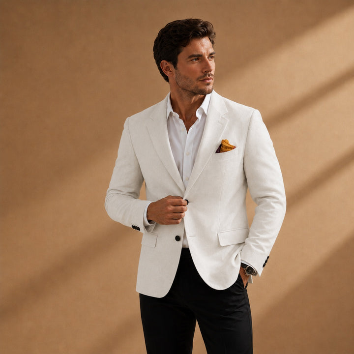 Dinis | Blazer de Linho Homem Lapela Clássica