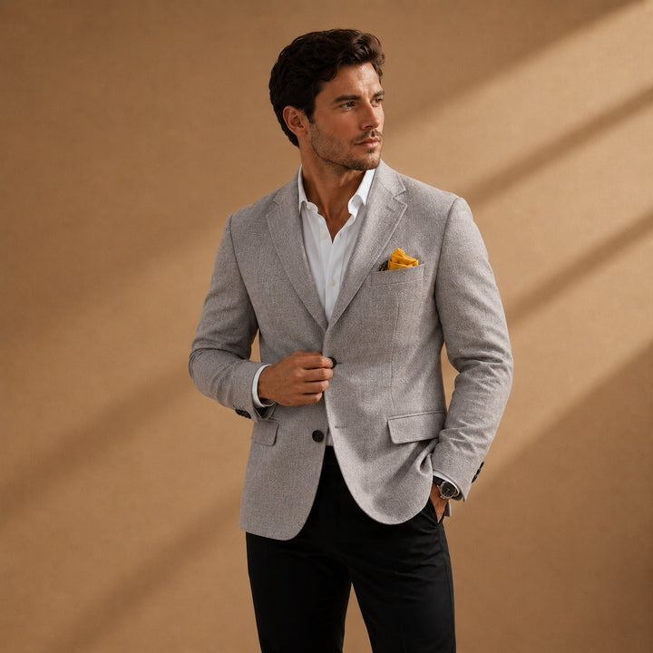 Dinis | Blazer de Linho Homem Lapela Clássica