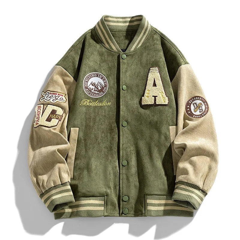 Dinis | Bomber Homem Varsity com Patches Bordados