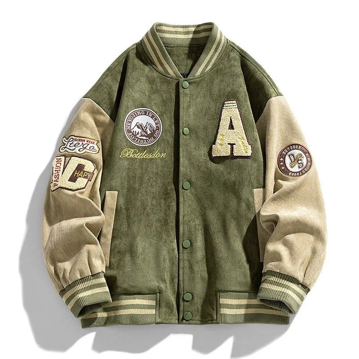 Dinis | Bomber Homem Varsity com Patches Bordados