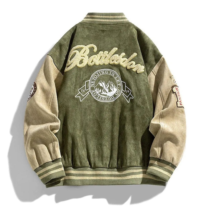 Dinis | Bomber Homem Varsity com Patches Bordados