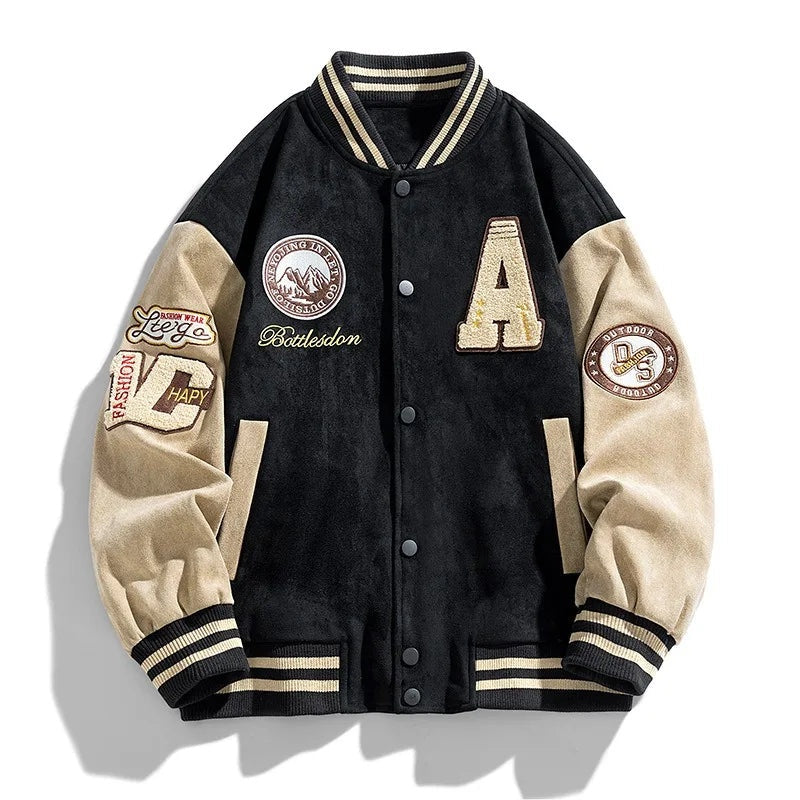 Dinis | Bomber Homem Varsity com Patches Bordados