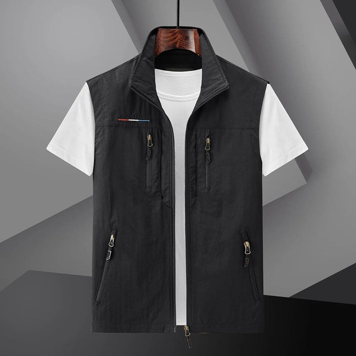 Dinis | Colete Homem Multipockets com Fecho Zíper