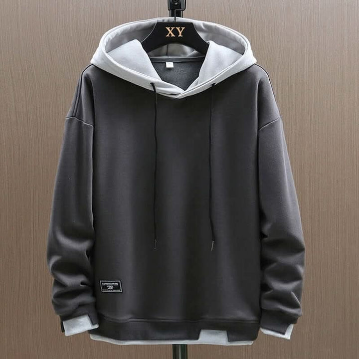 Diogo | Hoodie Bicolor Homem com Capuz Fleece