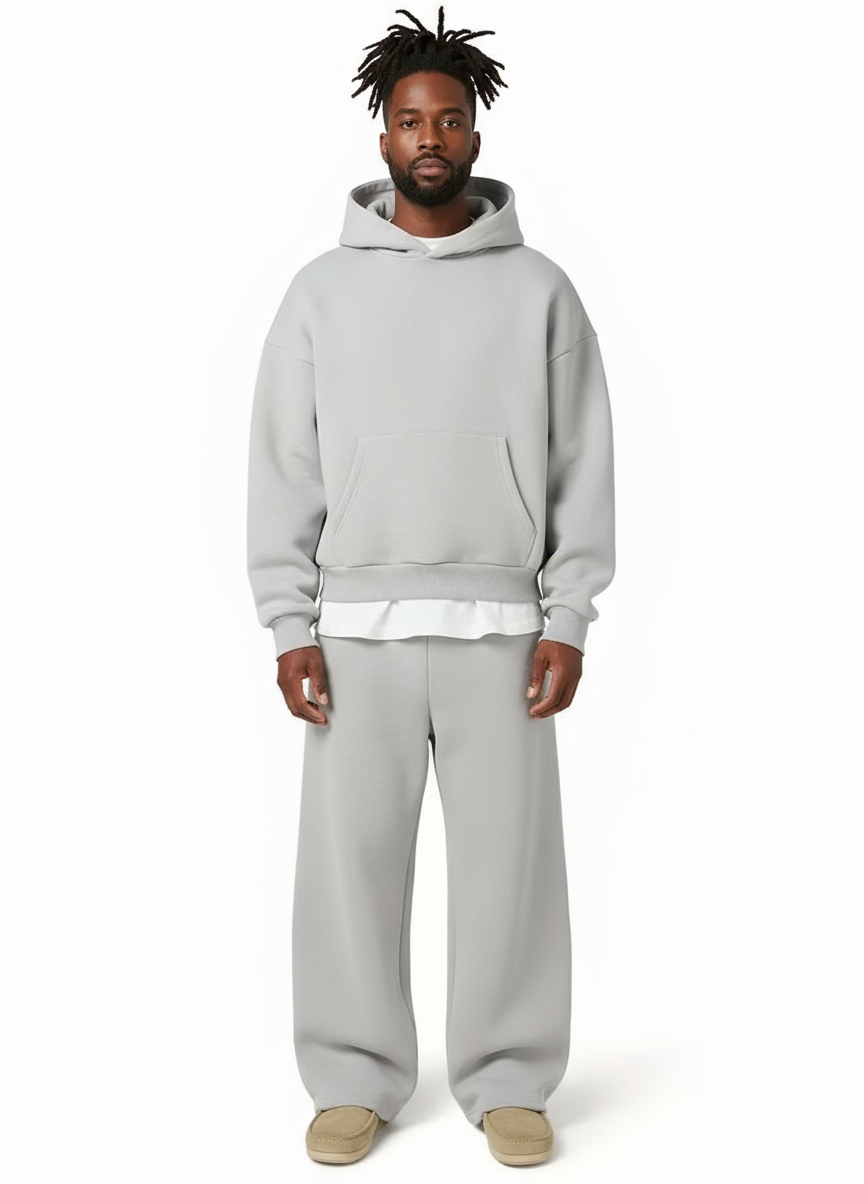 Duarte | Conjunto Treino Homem Hoodie com Capuz Calças Perna Larga