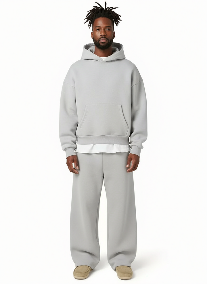 Duarte | Conjunto Treino Homem Hoodie com Capuz Calças Perna Larga