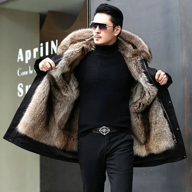 Duarte | Parka Homem Forrada pelo Interior com Gola de Pelo